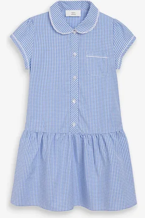 Next Cotton Rich Drop Waist Ternet School Kjole (3-14år)3 år (98cm)