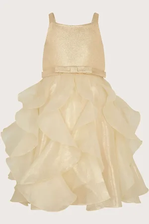 Monsoon 2-in-1 Detachable Ruffle Skirt Dress128134cm