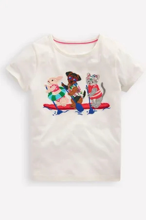 Boden Short Sleeve 100% Cotton Applique T-Shirt122128cm