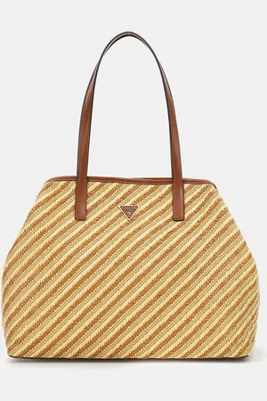 Guess Large Cognac Vikky 2 In 1 Tan Brown Tote Bagen