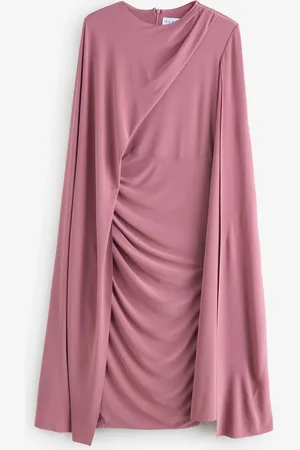 Club L Marysol Asymmetrisk Cape Midi Kjole44