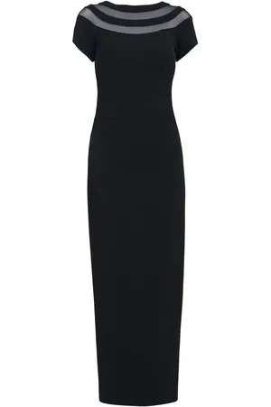 Gina Bacconi Michelle Illusion Maxi Black Dress42