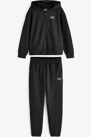 EA7 Emporio Armani Logo Series Hættetrøje Sort Joggingsæt2X-Large