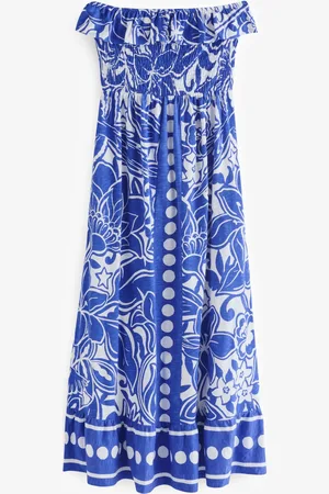 Next 100% Cotton Bandeau Frill Summer Midi Dress40