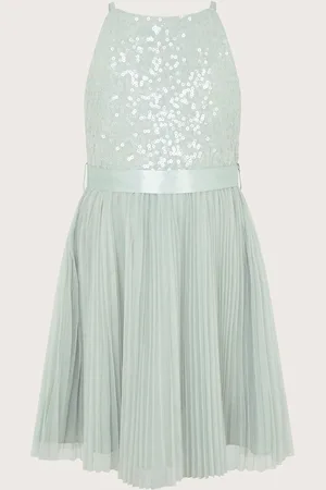 Monsoon Keita Embellished Plisse Dress12 - 13 år (152 - 158cm)