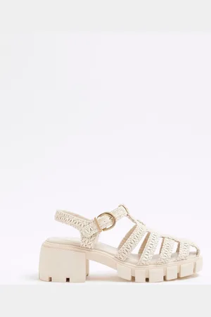 River Island Girls Raffia Heeled Sandalsuk2eu345