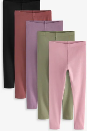 Next Ribbed Leggings 5 Pack (3-16yrs)4 år (104cm)