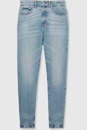 Reiss Rathbone Cotton-Stretch Relaxed-Fit Cropped Jeans38