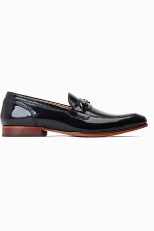 Base London Russo Slip On Penny Black Loafersuk9eu43