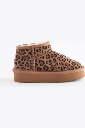 Next Suede Faux Fur Lined Pull On Ankle Boots