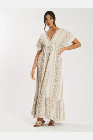 South Beach Jacquard V-Neck Maxi Dress44