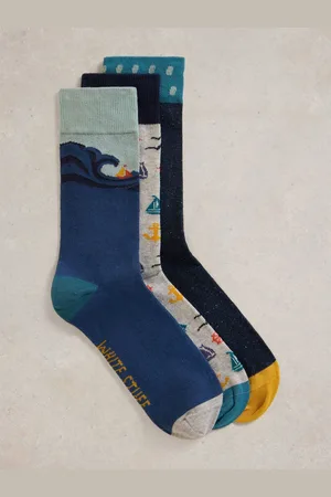 White Stuff Sail Away Socks 3 PackM-L