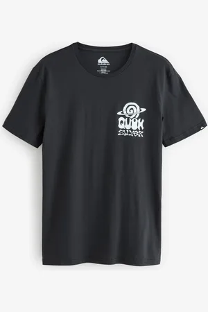 Quiksilver Cosmic Vibrations Short Sleeve 100% Cotton Graphic Backprint Logo T-Shirtsmall