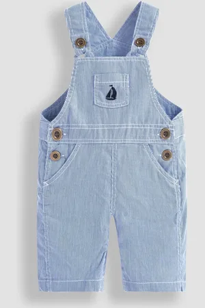 JoJo Maman Bébé Boat Stripe Dungarees12 - 18 måneder (80 - 86cm)