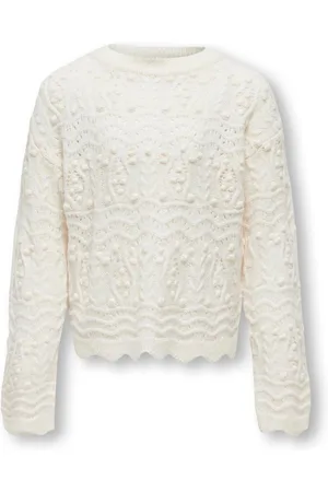 ONLY Grey Pointelle Detail Long Sleeve Jumper11 - 12 år (146 - 152cm)