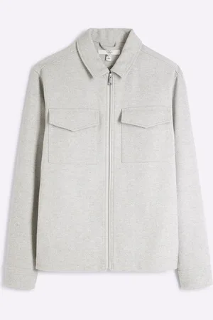River Island Plain Zipper OvershirtXS