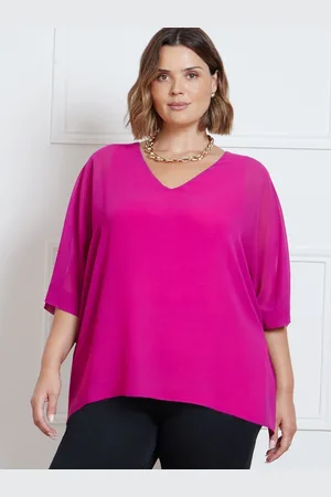 Live Unlimited London Curve Chiffon V-Neck Overlay Top40