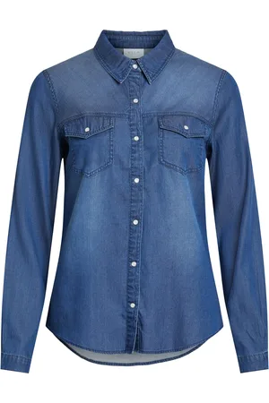 VILA Pocket Detail Lightweight Denim Shirt38