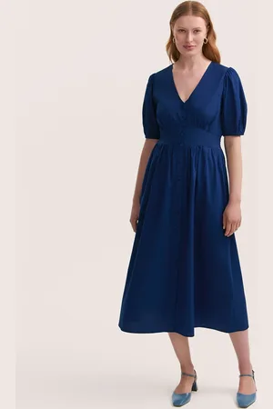Finery London Addison Cotton Button Through Midi Dress42