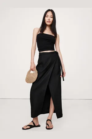 Banana Republic Linen Wrap Maxi Skirt36