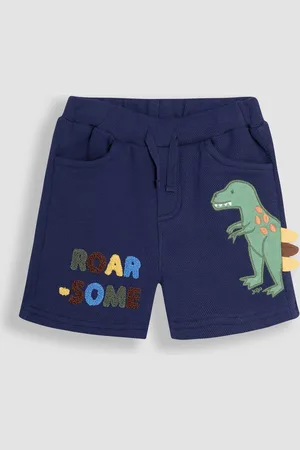 JoJo Maman Bébé T-Rex Appliqué Textured Shorts8692cm