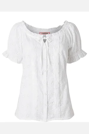 Joe Browns Broderie Short Sleeve 100% Cotton Top42