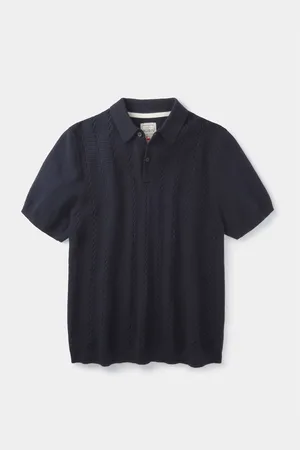 Aubin Ponton tekstureret 100% bomuld Polo-skjorterStor