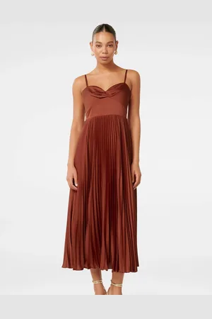 Forever New Chloe Plisseret Midi Kjole36