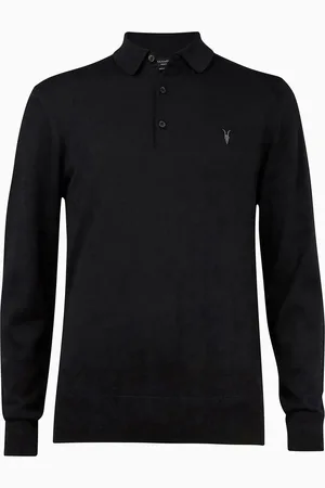 AllSaints AllSaints Mode Merino Longsleeve Polo ShirtM