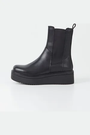 Vagabond Tara Flatform Chelsea Black Boots