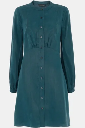 Whistles Button Front Flippy Mini Dress42