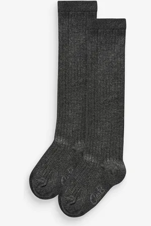 Clarks Boys Knee High Socks 2 PackUK 6 - 8.5