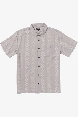 Billabong 100% Cotton Sundays Geometric Tryk Jacquard Kortærmet SkjorterX-Large