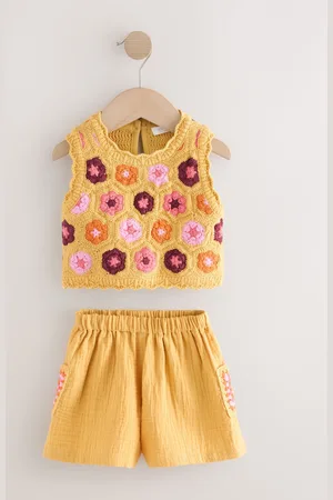 Next Blomster Top og Shorts Sæt (3mdr.-7år)104110cm