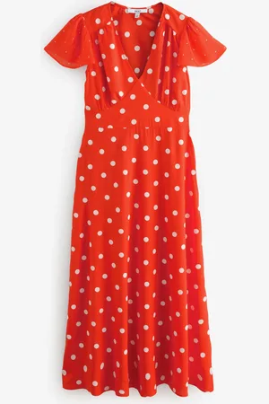 Next Flutter Sleeve V-Neck Tie Waist Maxi Dress50