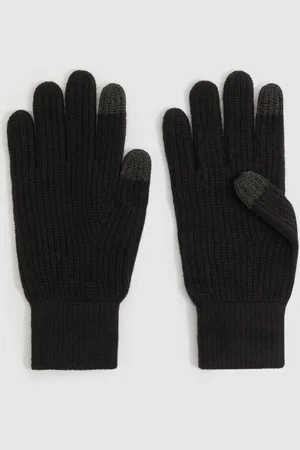 Reiss Lawson Ribbed-Merino Touchscreen GlovesEn