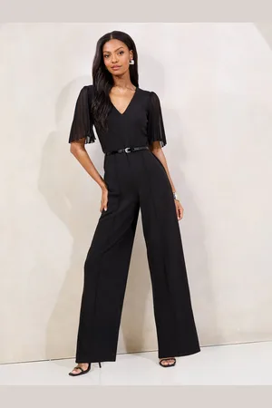 Lipsy London Pleated Sleeve V Neck Jumpsuit38