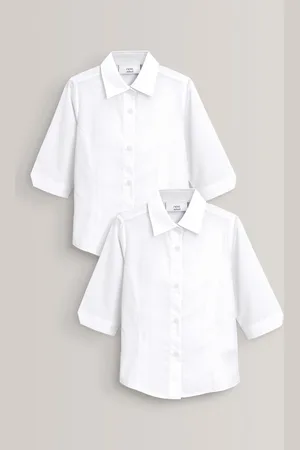 Next 2 Pakke skolebluser med tre kvart ærmer (3-17år)146cm Slim Fit