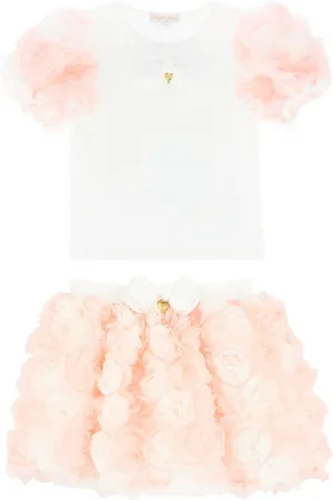 Angels Face Roses White Top And Skirt Set98104cm