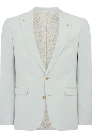 Remus Slim Fit Double-Breasted Linen-Blend Suit Jacket42r
