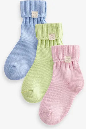 Next Cotton Rich Roll Top Ankel Sokker 3 PakkeUK 9-12 Jnr.