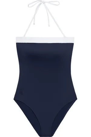 Ralph Lauren Blå Bel Air Moderne Bandeau Badedragt40