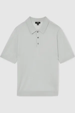 Reiss Manor Merino Wool Short-Sleeve Polo Shirtsmall