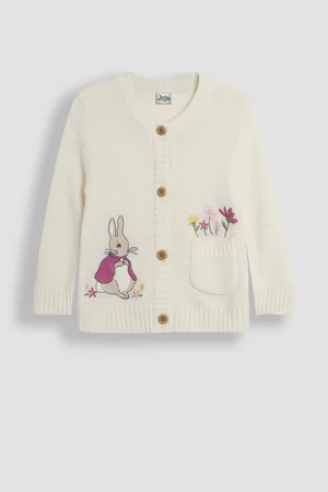 JoJo Maman Bébé Peter Rabbit Appliqué Cardigan6 - 12 måneder (68 - 80cm)