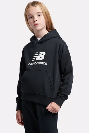 New Balance Piger Brush Back Stacked Logo Hættetrøje5 - 6 år (110 - 116cm)