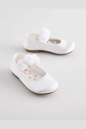 Next Satin brudepige lejlighed Corsage Mary Jane Sko