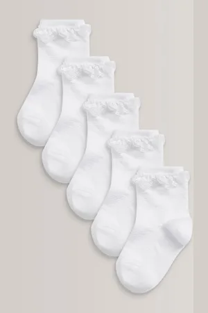 Next 5 Pakke Cotton Rich Flæsekant AnkelsokkerUK 12.5 - 3.5
