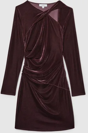 Reiss Alba Velvet Cut-Out Mini Dress38