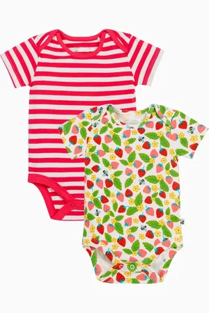 Frugi Super Special Short Sleeve 100% Cotton White Bodies 2 Pack5662cm