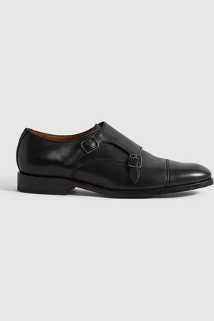 Reiss Amalfi Leather Double Monk Strap Shoes